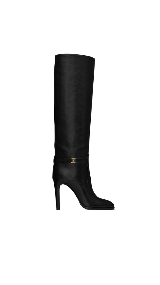 Diane Boots in Grained Leather - Black