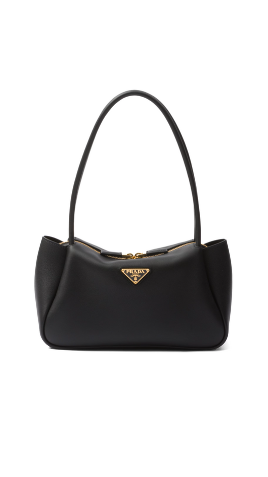 Medium Leather Handbag - Black