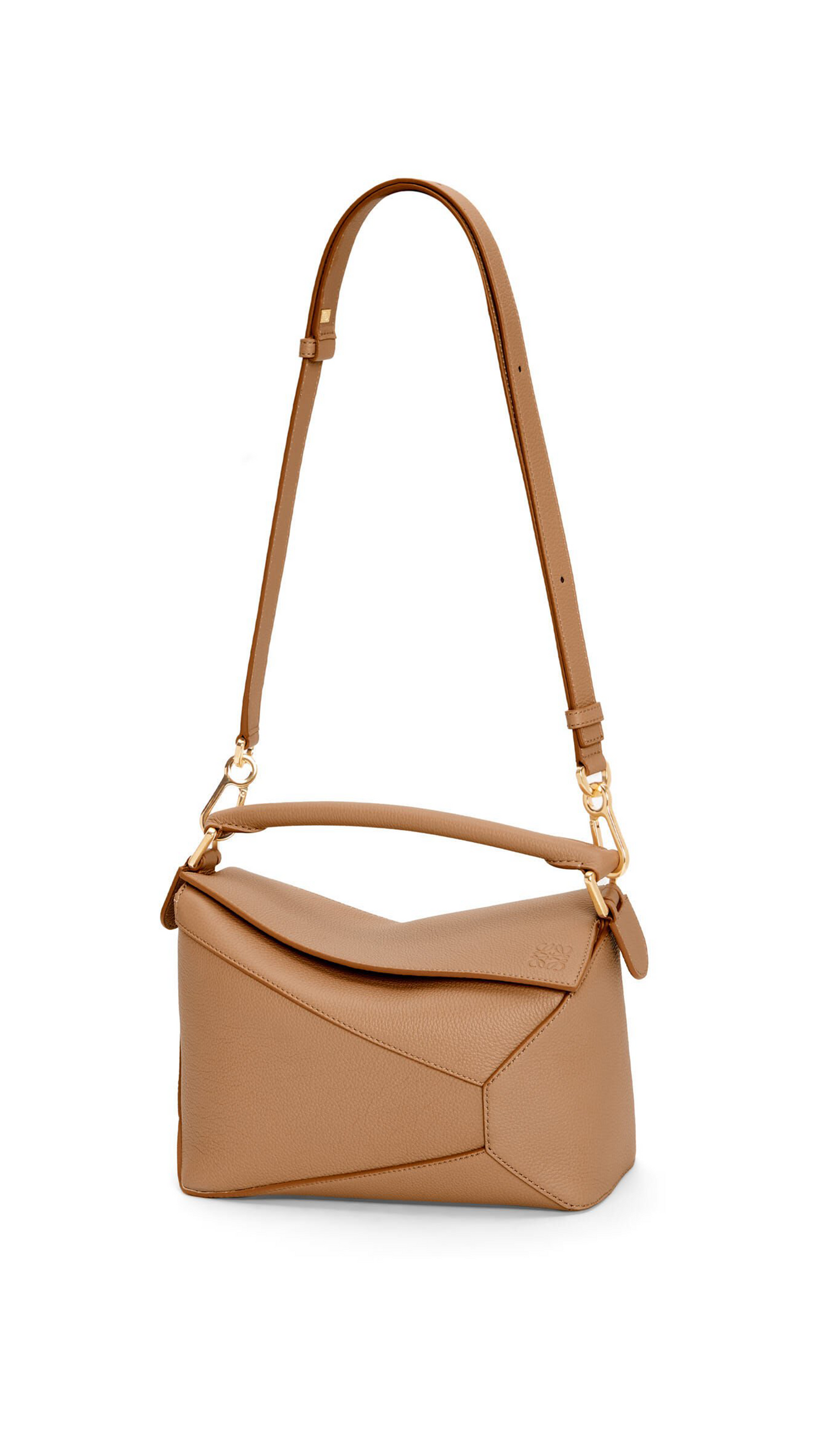 Small Puzzle Bag in Soft Grained Calfskin - Toffee