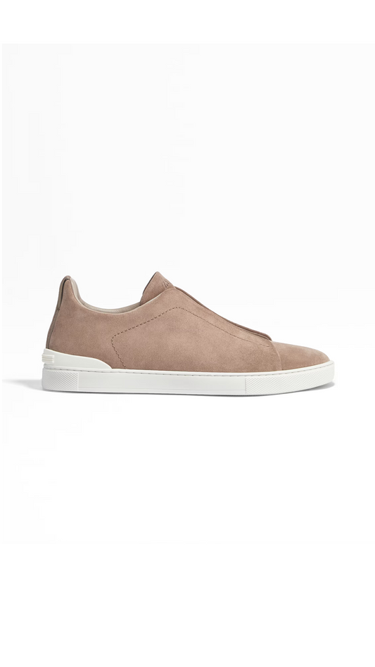Suede Triple Stitch™ Low Top Sneakers - Beige