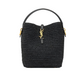 Le 37 in Woven Raffia and Vegetable-tanned Leather - Black