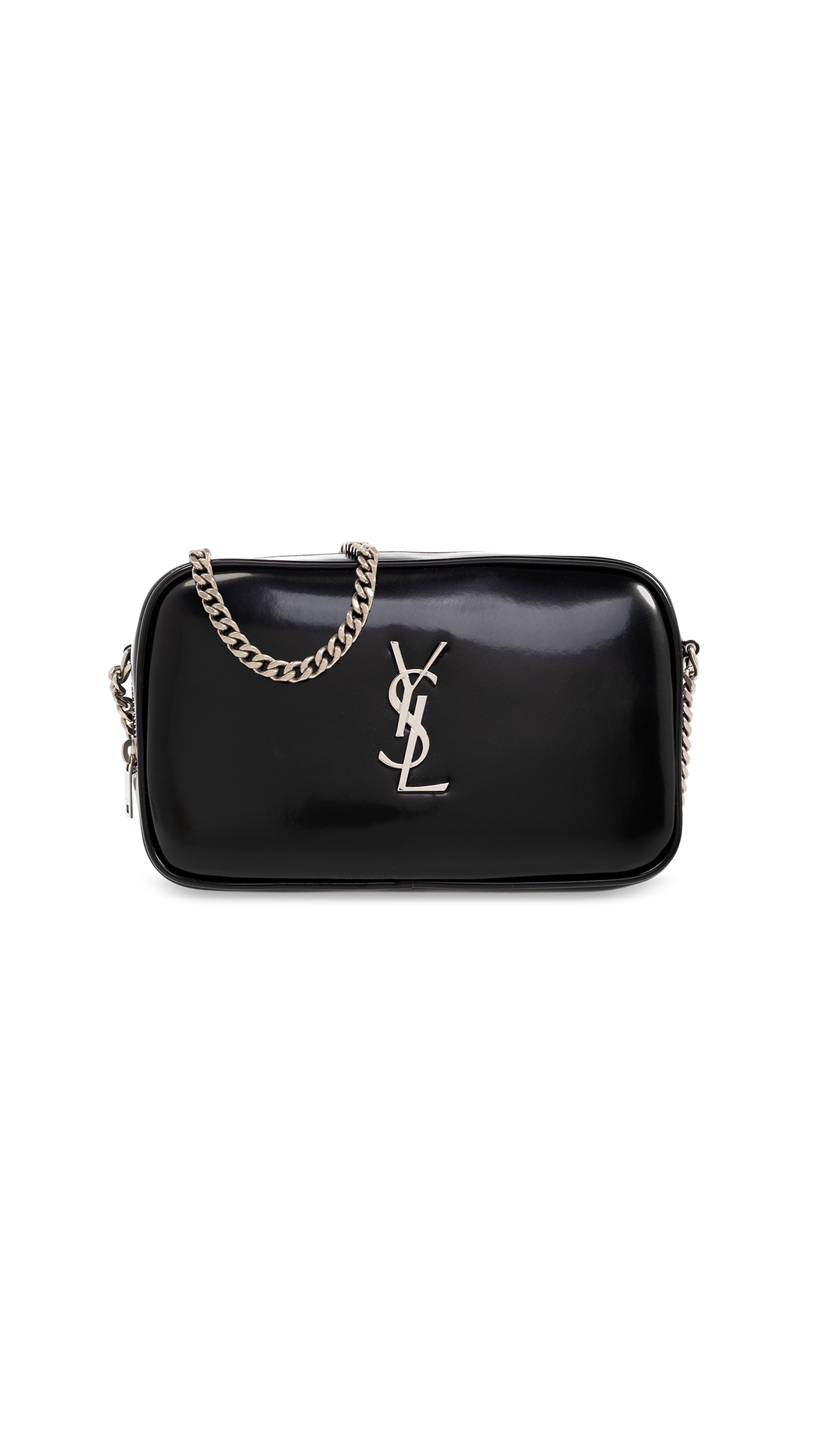 Mini Lou Bag in Shiny Canvas - Black