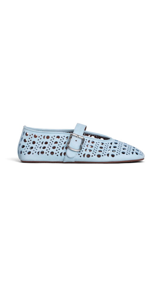 Ballet Flats in Vienne Goat Skin - Sky