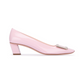 Belle Vivier Metal Buckle Pumps in Patent Leather - Pink