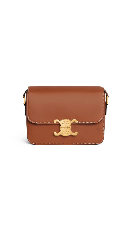 Teen Triomphe Bag in Natural Calfskin - Tan