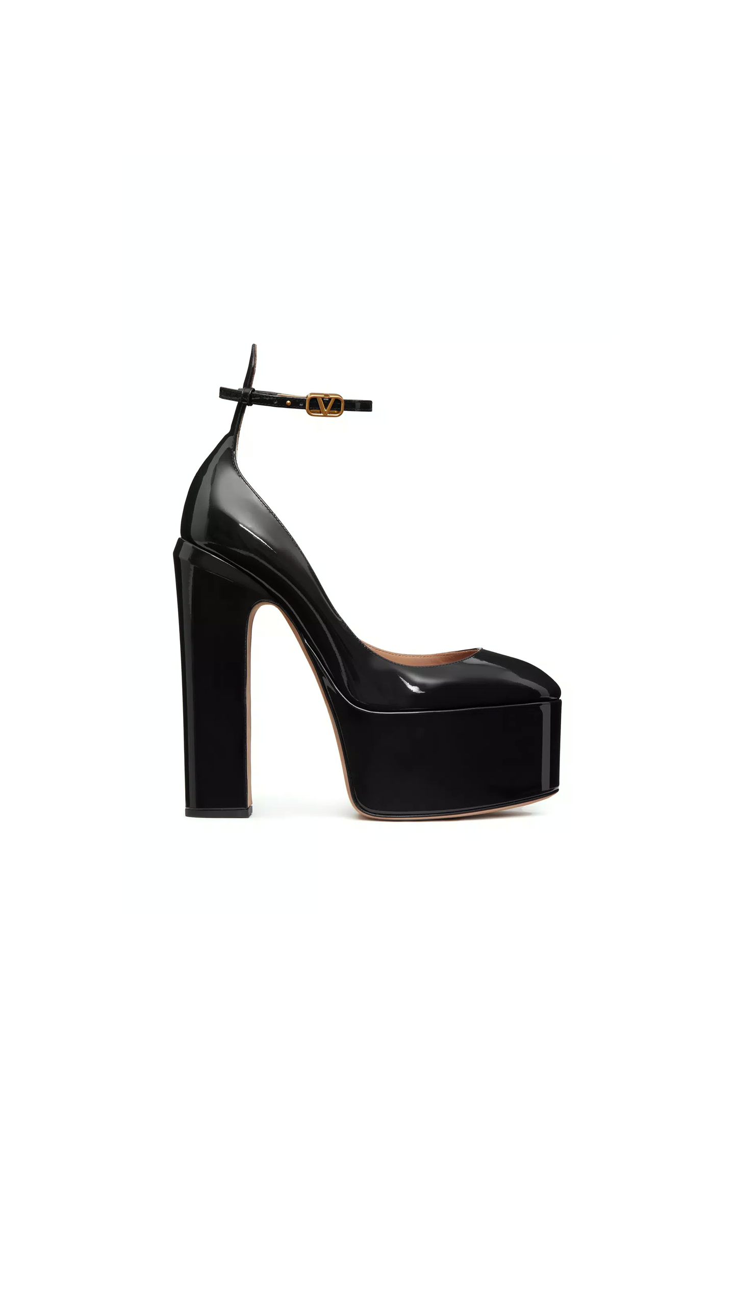 Tan-go Platform Pump in Patent Leather 155mm - Black