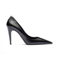 Brushed Leather Pump - Black