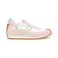 Flow Runner Sneakers in Suede and Nylon - Bonbon/White