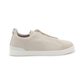 Utility Triple Stitch Sneakers in Mixed Leather - Light Grey