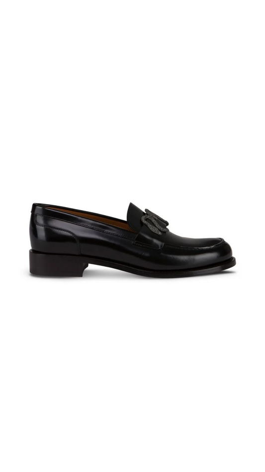 Morgana Crystal Loafer 20 - Black/Silver