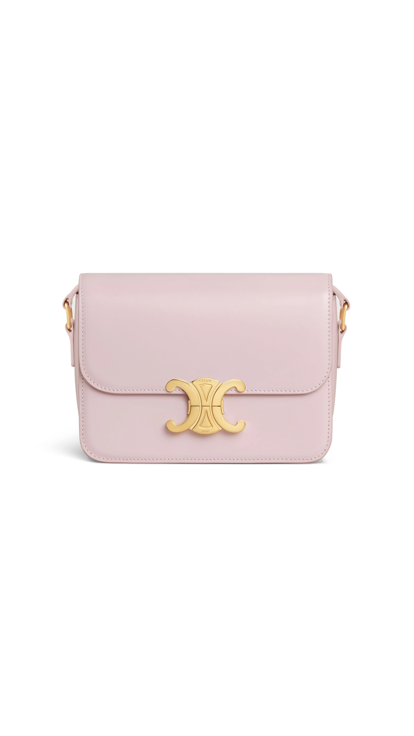 Teen Triomphe Bag in Shiny Calfskin - Pastel Pink