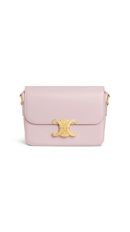Teen Triomphe Bag in Shiny Calfskin - Pastel Pink