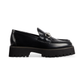 Lug Loafer with Horsebit - Black