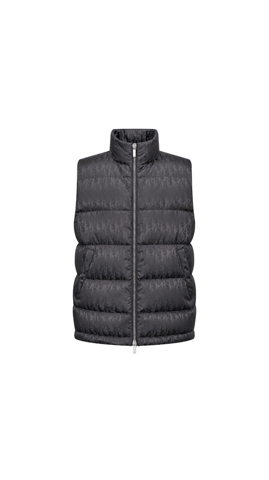 Dior Oblique Sleeveless Down Jacket - Gray