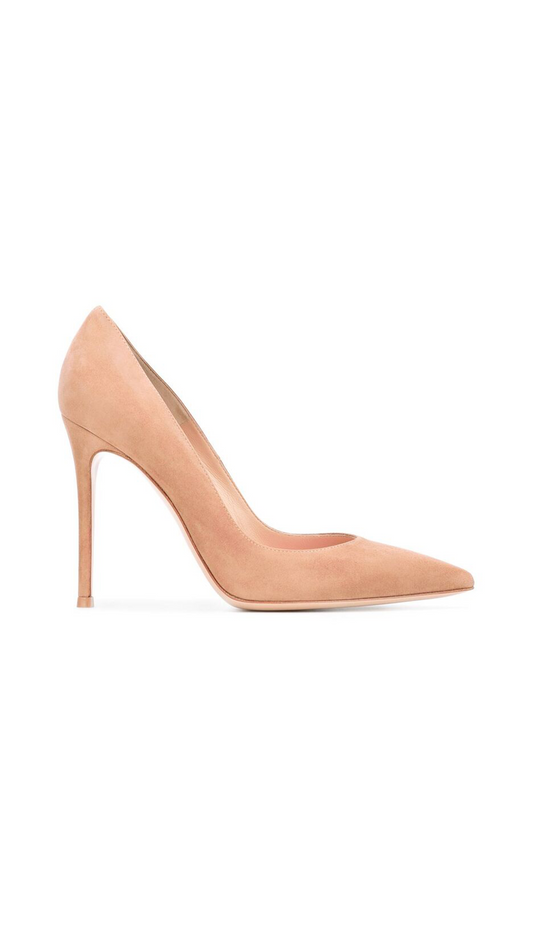 Gianvito Suede Pump - Pralin Pink