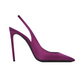 Zoe Slingback Pump in Crepe Satin - Prune