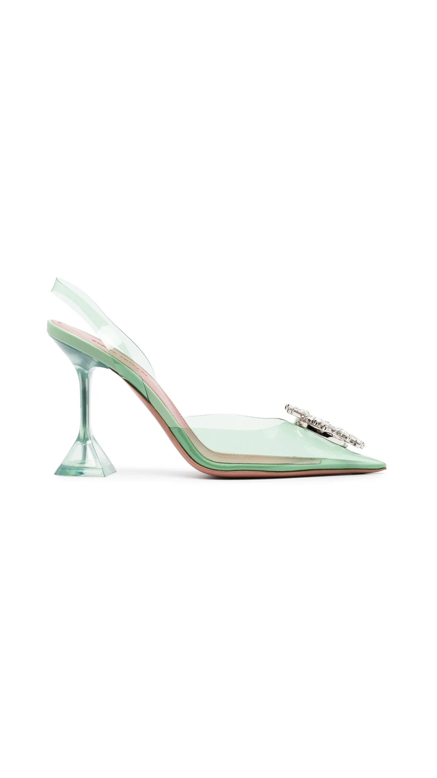 Begum Glass Slingback Pump - Mint