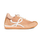 Flow Runner Sneakers in Suede and Nylon - Camel/White