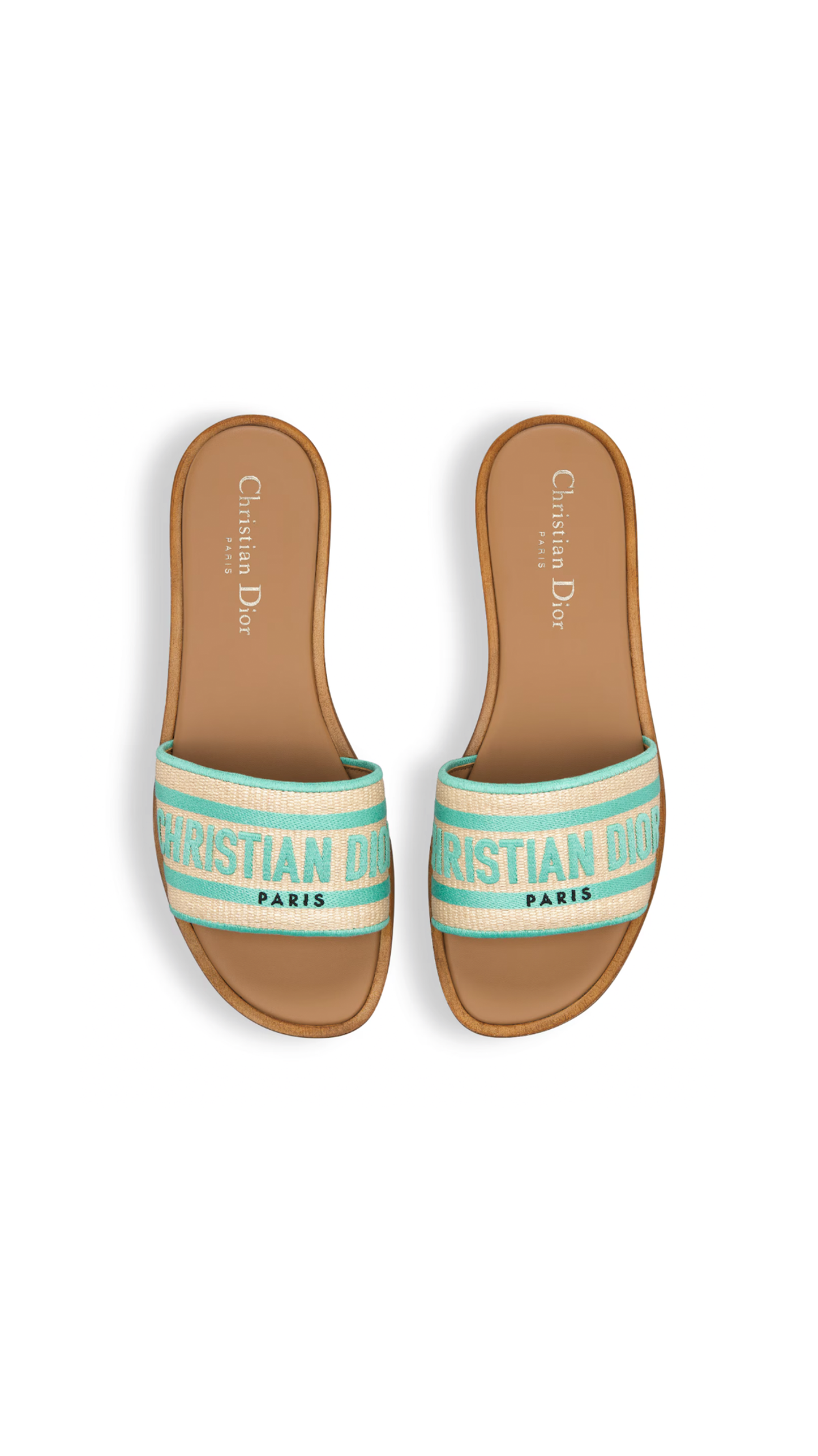 Dioriviera Dway Slide -Natural and Aquamarina