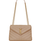 Loulou Small Chain Bag in Quilted "Y" Leather - Dark Beige