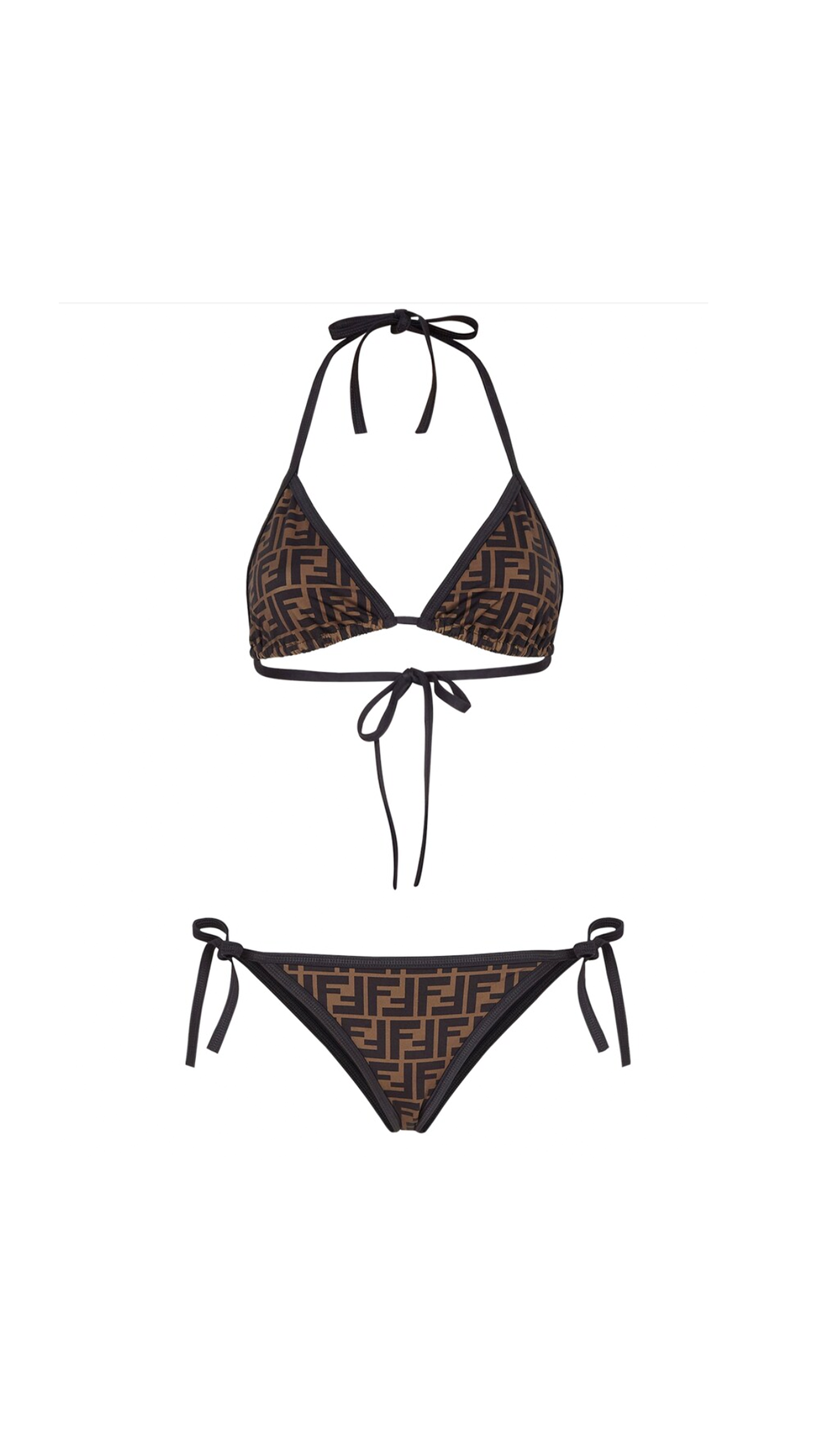 Lycra® Bikini - Black/Brown