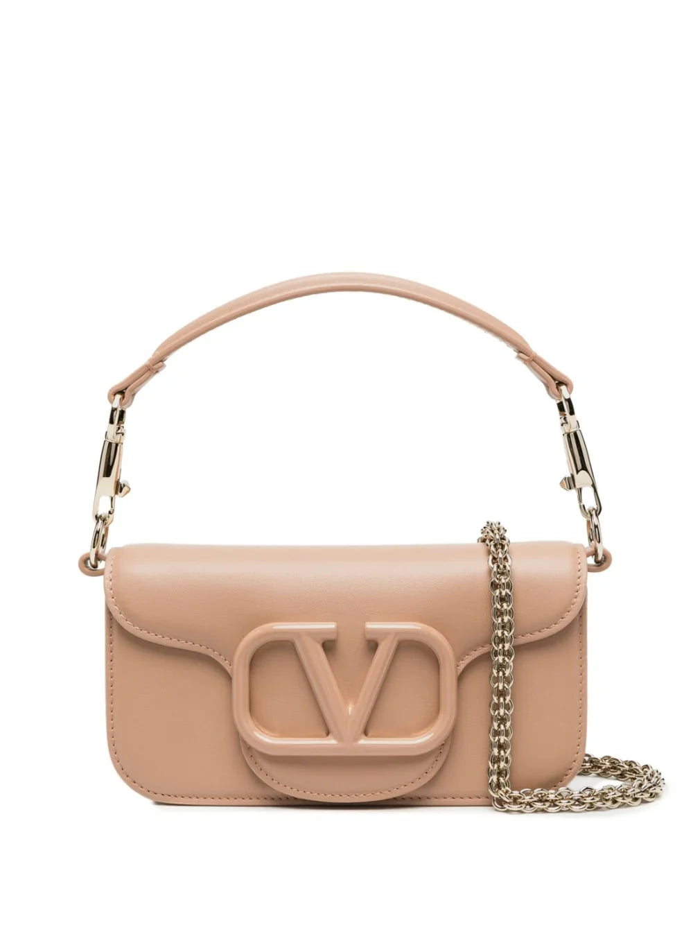 Locò Small Shoulder Bag With Logo - Rose Cannelle