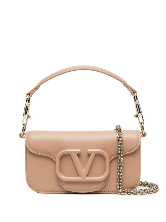 Locò Small Shoulder Bag With Logo - Rose Cannelle