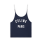 Jersey Cotton Tank Top - Navy/White