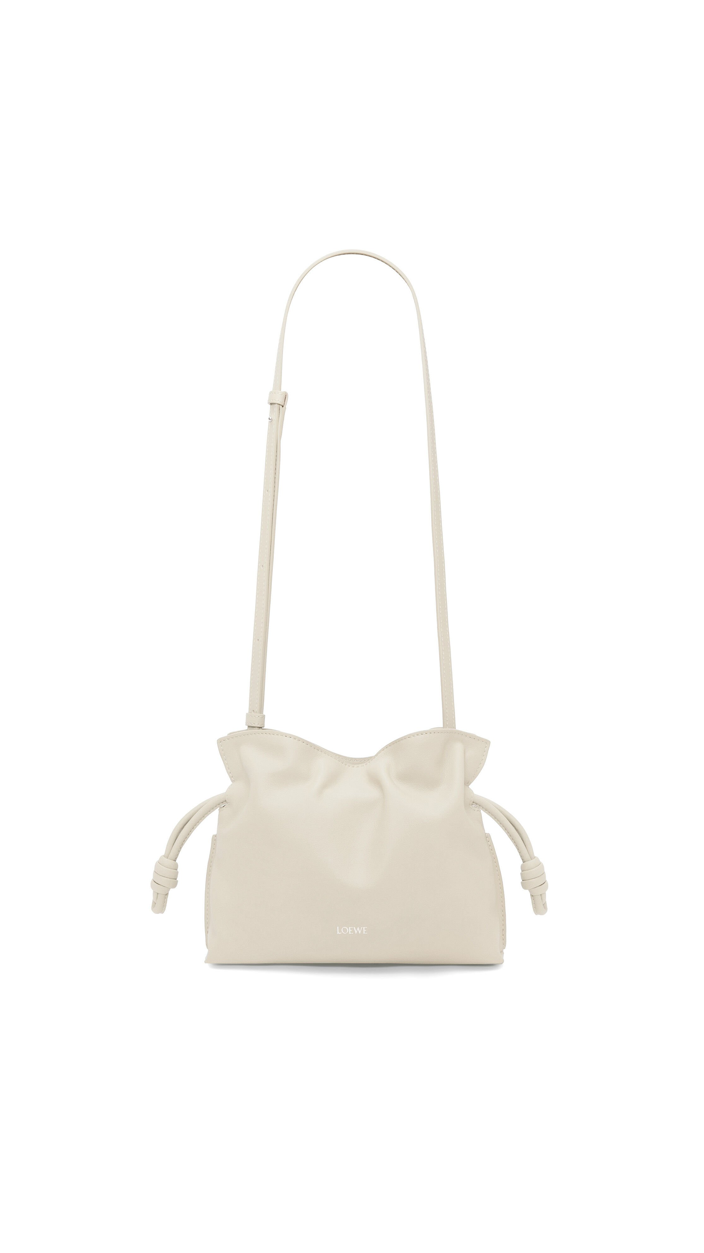 Mini Flamenco Clutch In Nappa Calfskin - Sea Salt