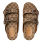 Men's GG Slide Sandal with Strap - Beige/Ebony