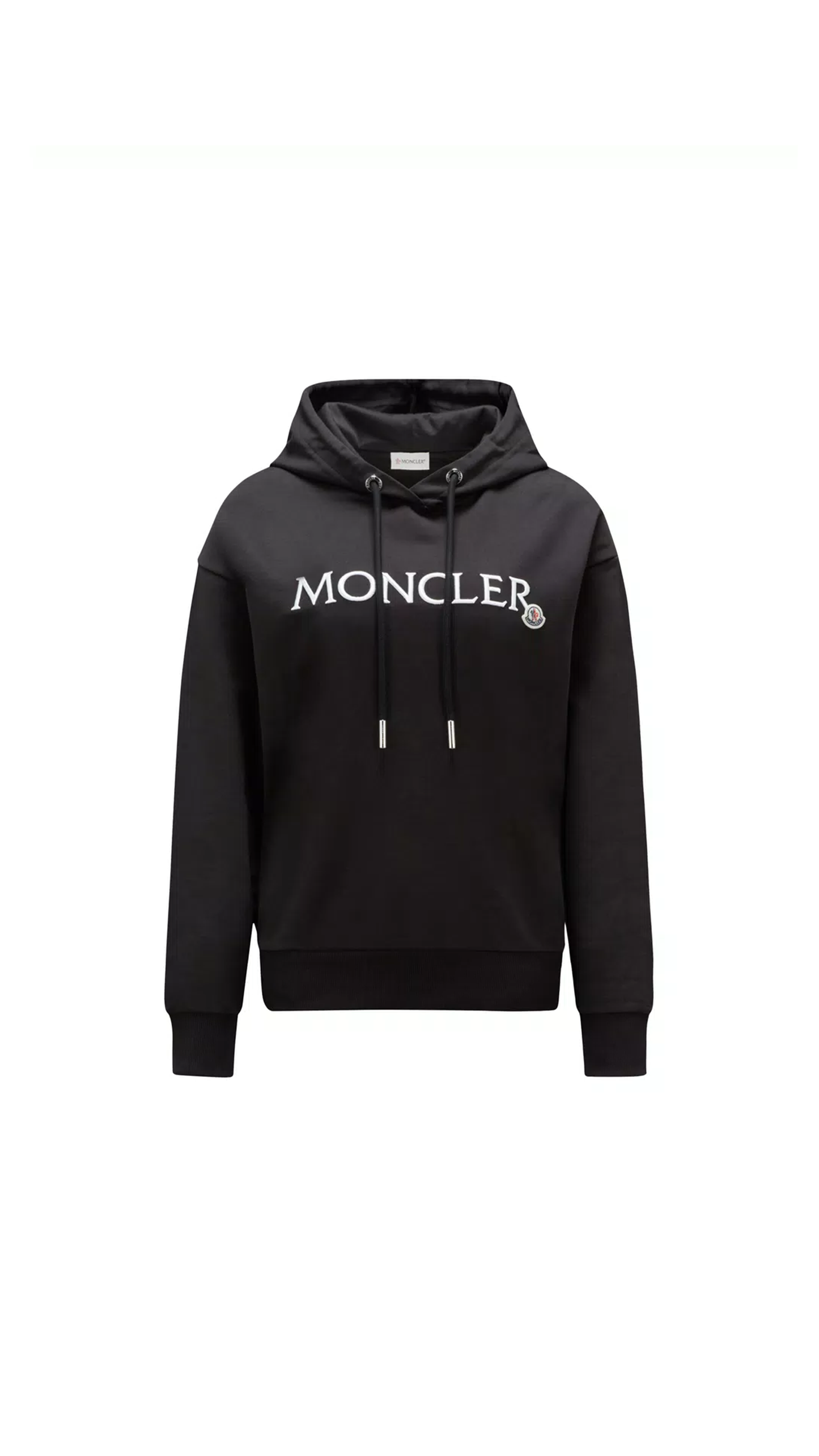 Embroidered Logo Hoodie - Black