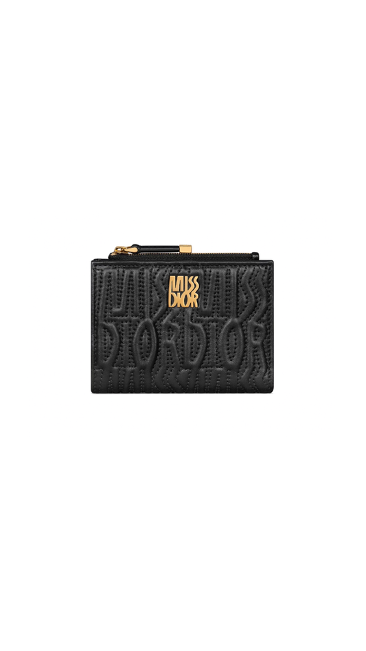 Miss Dior Dahlia Wallet - Black