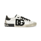 Calfskin Portofino Vintage Sneakers - White/Black