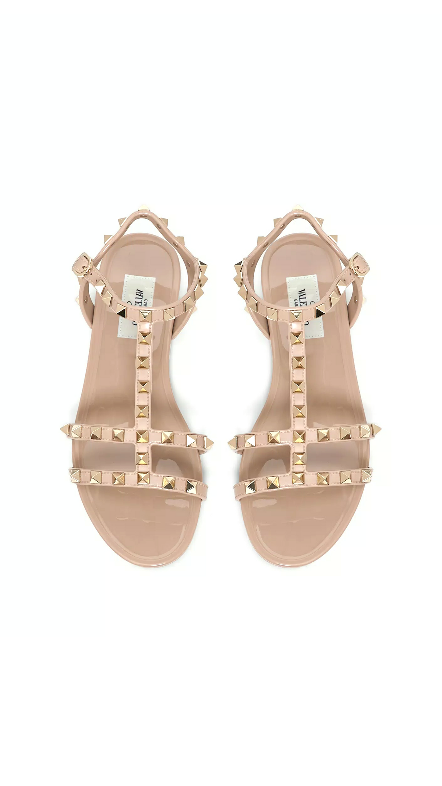 Rockstud Flat Rubber Sandal - Poudre
