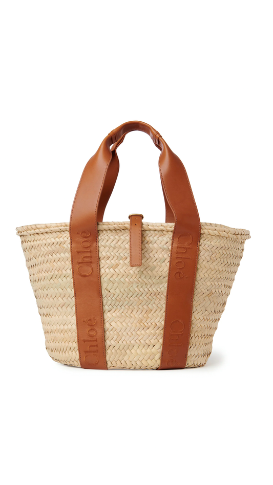 Chloé Sense Medium Basket - Caramel