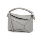 Mini Puzzle Bag in Soft Grained Calfskin - Pearl Grey