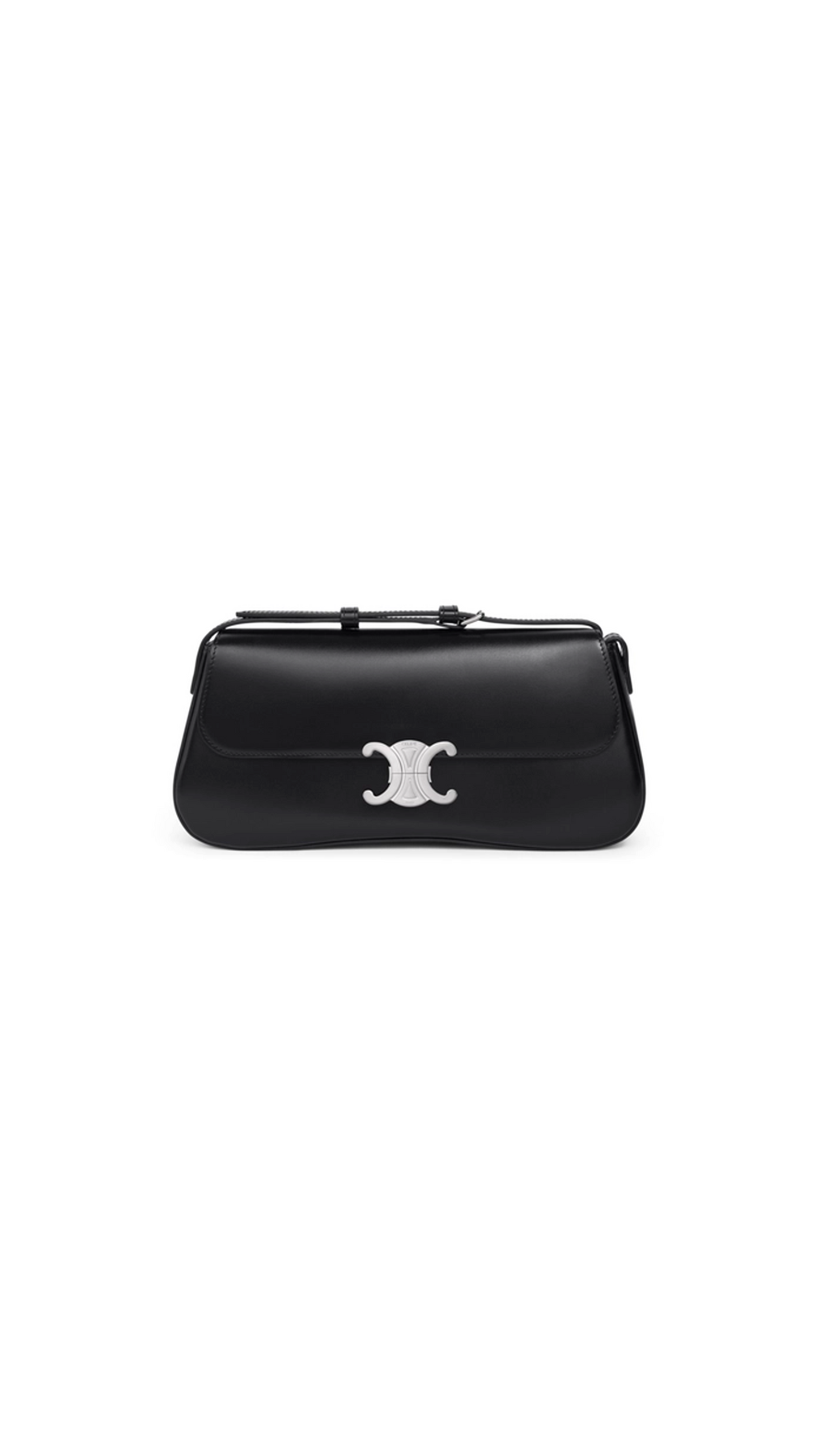 Medium Celine Lola Bag In Shiny Calfskin - Black