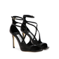 Azia Patent Leather Sandals - Black