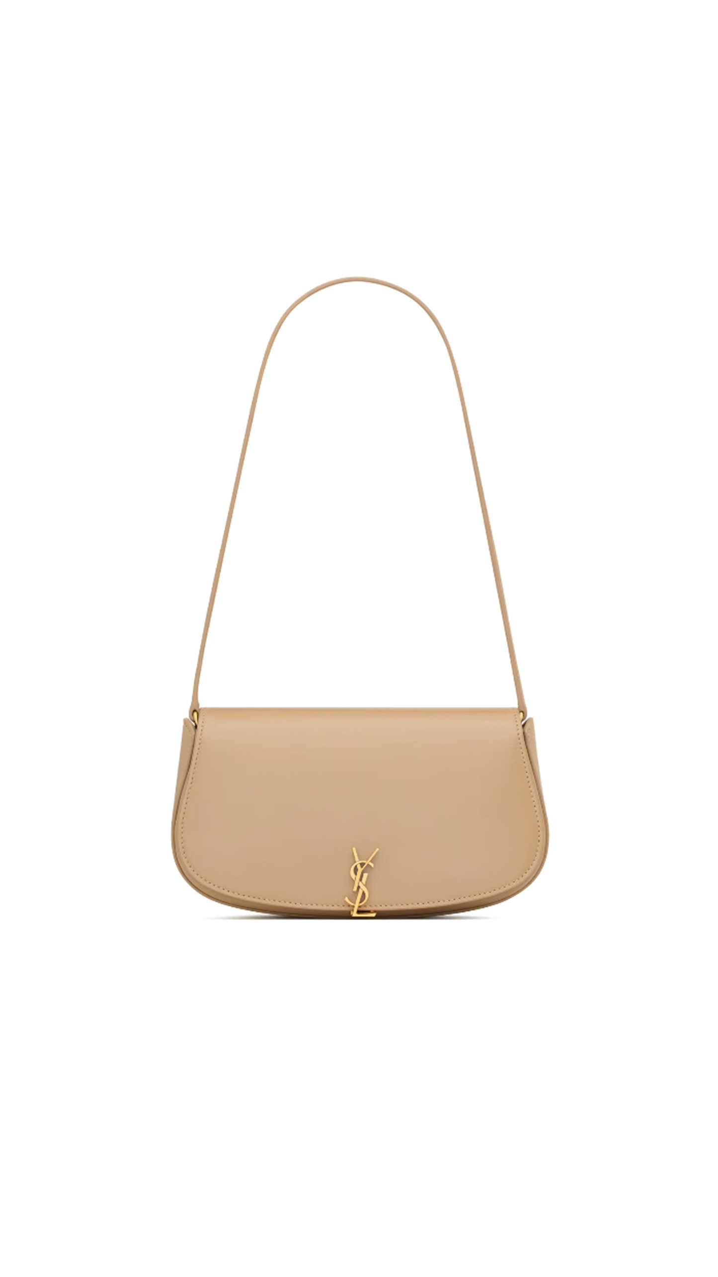 Mini Voltaire Bag in Box Leather - Dark Toffee