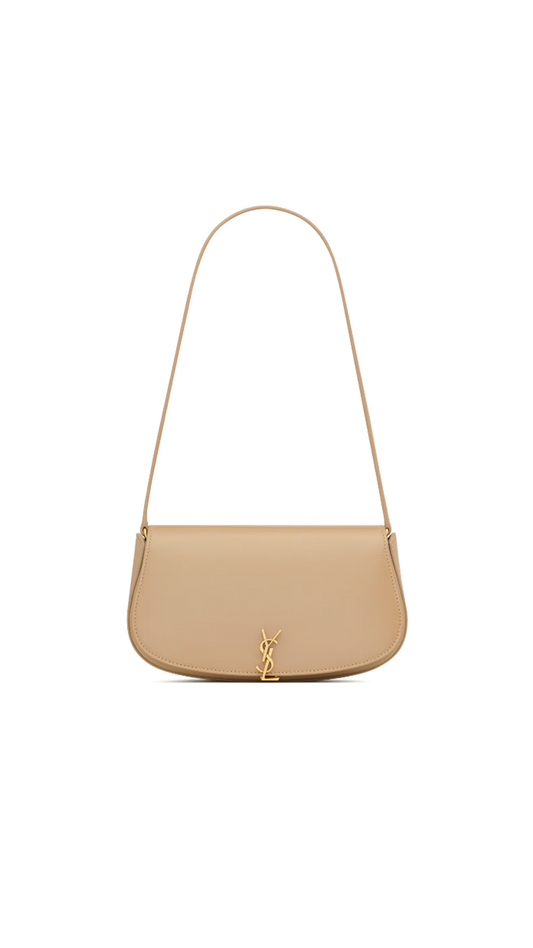 Mini Voltaire Bag in Box Leather - Dark Toffee