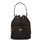 Duet Re-Nylon Bucket Shoulder Bag - Black