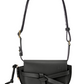 Mini Gate Dual Bag in Soft Calfskin and Jacquard - Black