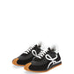 Flow Runner Sneakers in Suede and Nylon - Black/White