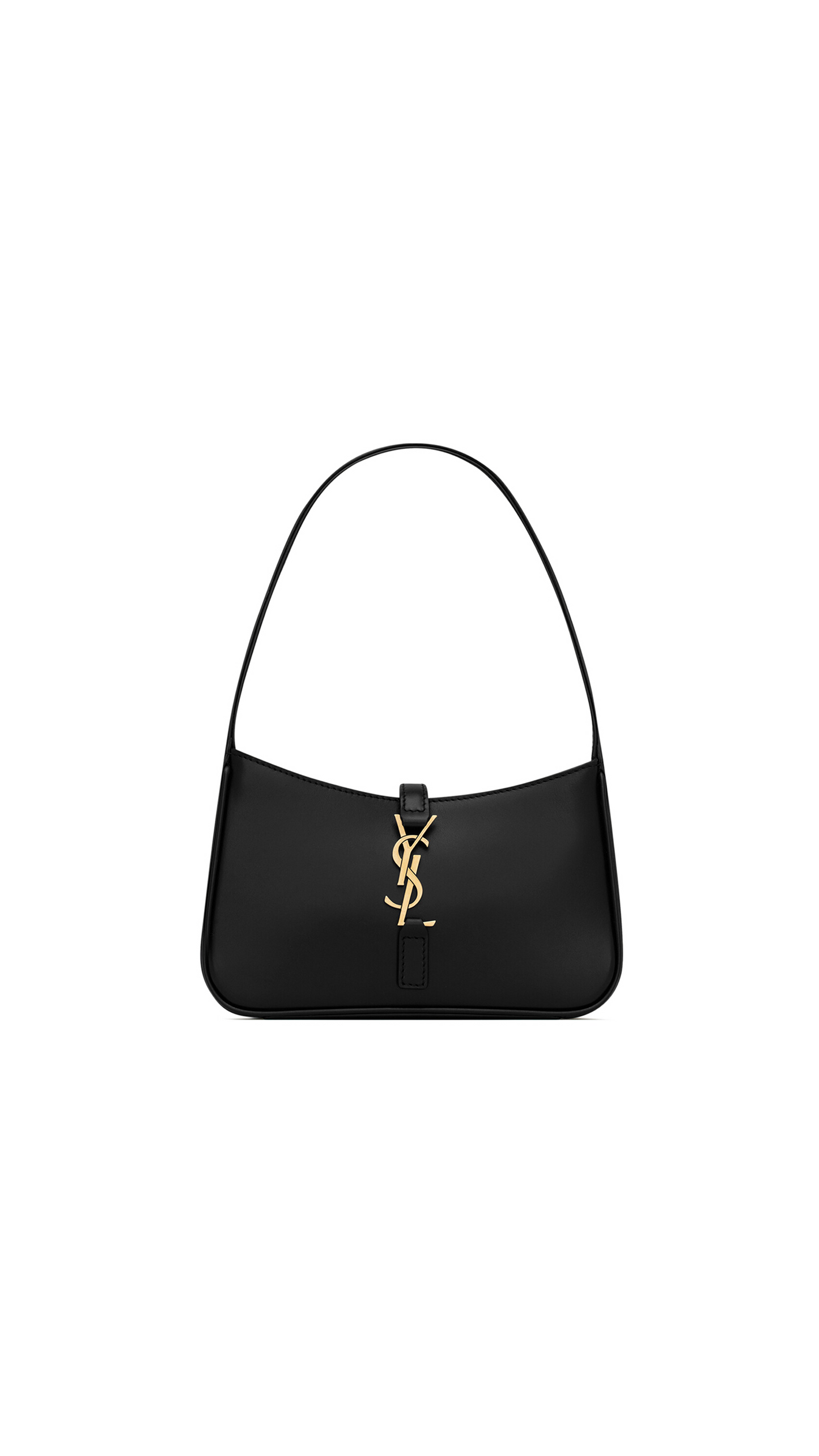 Le 5 à 7 Mini Hobo Bag in Smooth Leather - Black