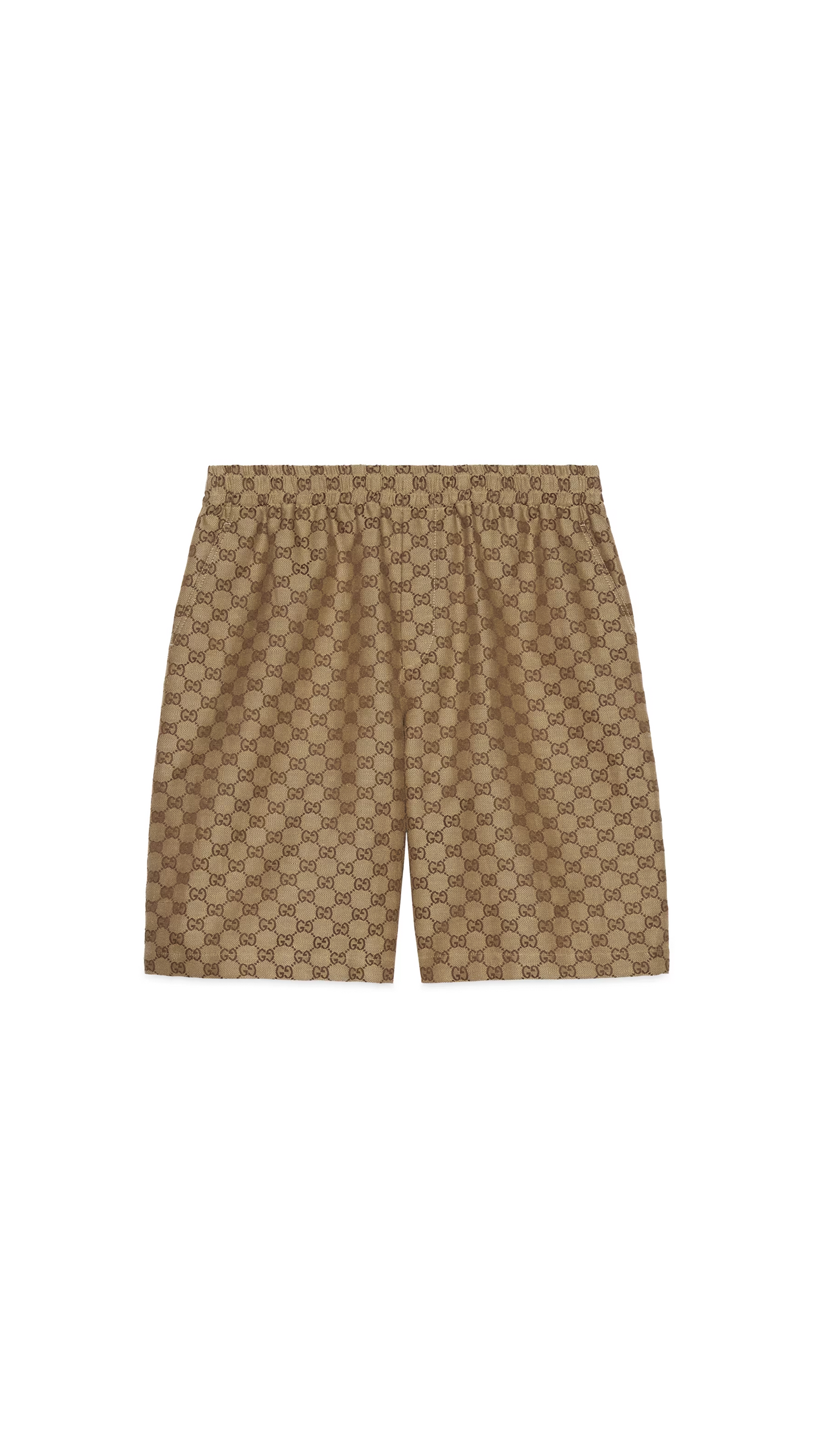 GG Supreme Linen Shorts - Brown