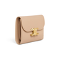 Small Wallet Triomphe in Shiny Calfskin - Oat Beige