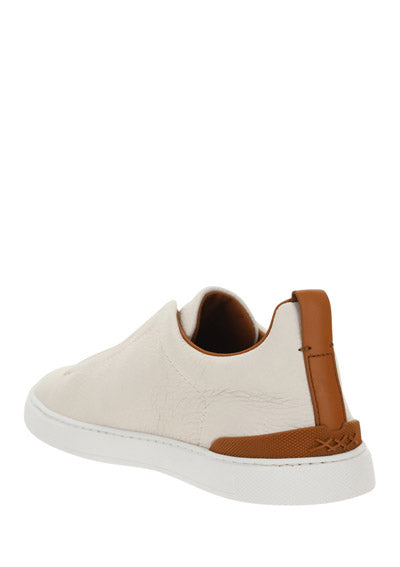 Deerskin Triple Stitch™ Sneakers - White