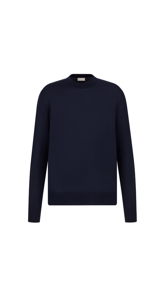 Sweater with CD Icon Signature - Navy