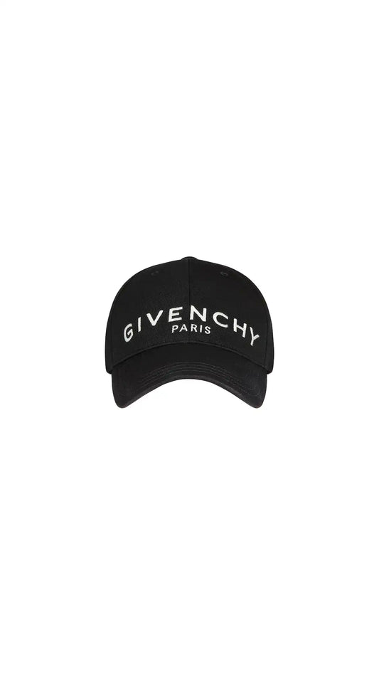 Embroidered Cap in Cotton - Black