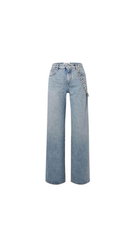 Chain Jeans in Denim - Washed Denim